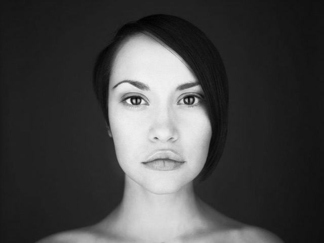 Black and white portrait