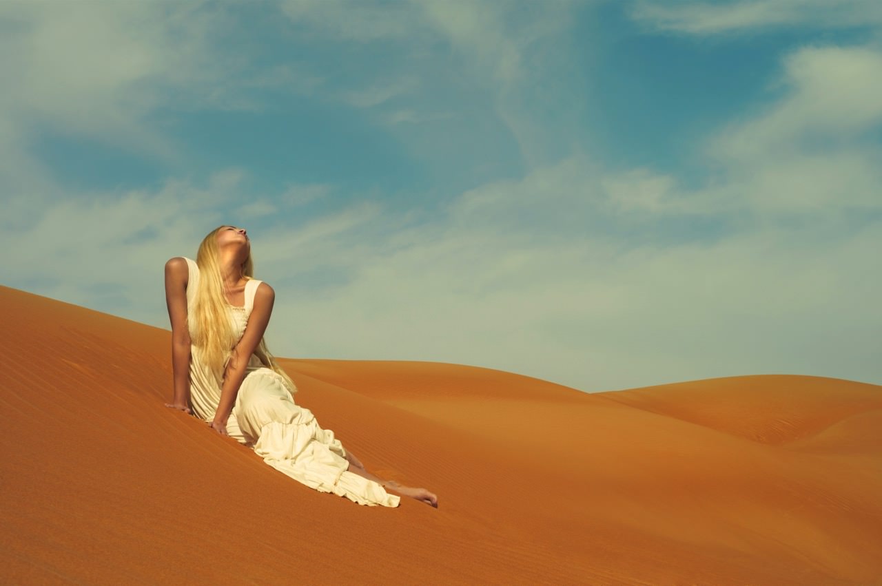 Woman on the sand